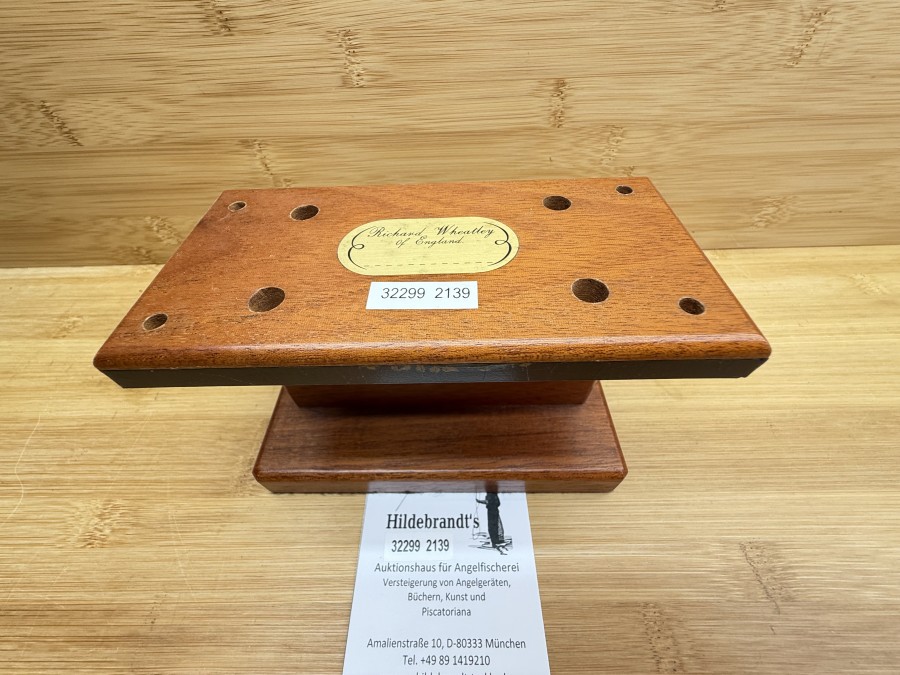 Materialständer für Fliegenbinder, Richard Wheatley, Rosenholz, 150x75x100mm hoch, leichte Gebrauchsspuren