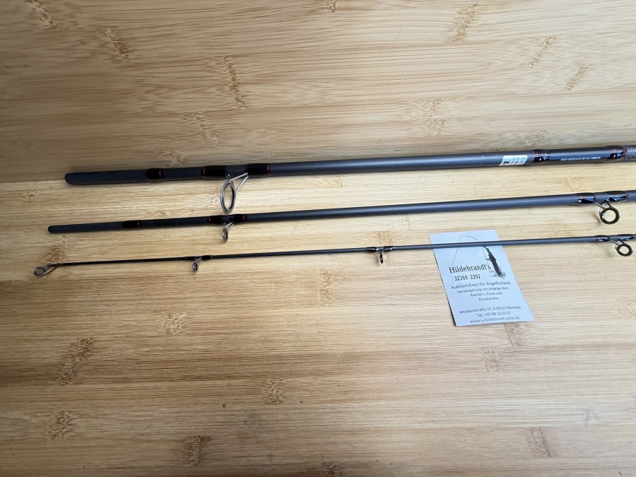 Spinnrute, Balzer, Naturpeitsche, Meisterpeitsche, High Modulus IM-10 Carbon, 3tlg., 3,90m,WG 28-80g, 1380mm Futteral, neu Transportlänge 1380mm