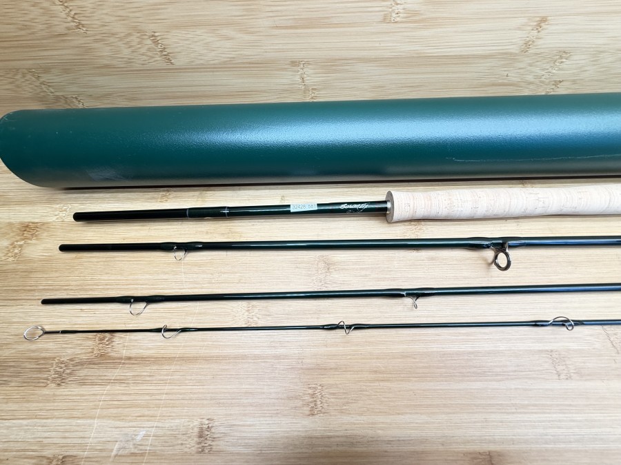 Fliegenrute, L.R. Winston Rod Co, Boron IIX, 127455, 4tlg., 9.0", #12, Gewicht 140g, Futteral, Alu Transportrohr, ungefischt, Transportlänge 780mm