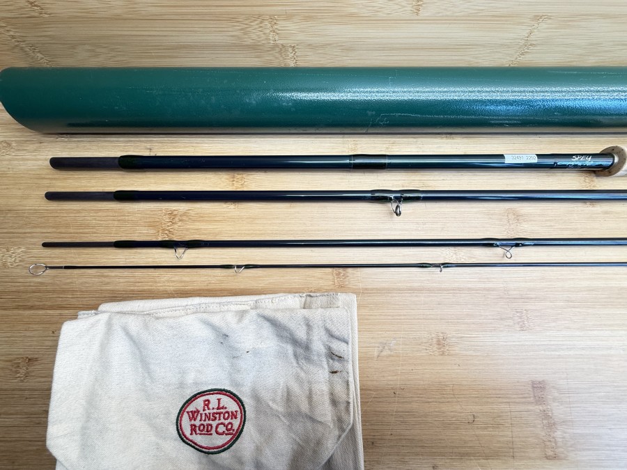 Zweihandfliegenrute, R.L. Winston Rod Co, Spey, 38411, 4tlg., 15", #10, Gewicht 290g, Futteral, Alu Transportrohr, leichte Gebrauchsspuren, Transportlänge 1260mm