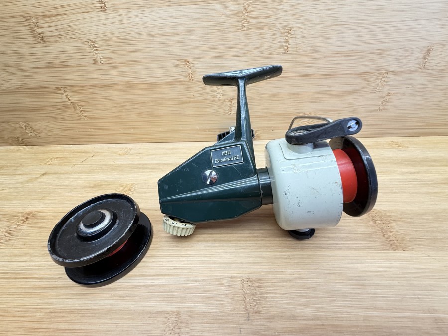 Stationärrolle, ABU, Product of Sweden, Cardinal 66, 761008, Reservespule, technisch gut, Gebrauchsspuren