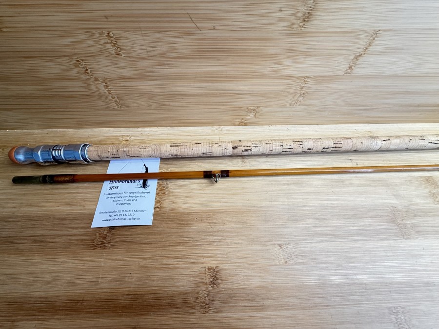 Gespliesste Spinnrute, Hardys Alnwick England, The New L.R.H. Spinning, Palakona Regd Trade Mark, 2tlg., 2,90m, Gewicht 239g, Grifflänge 680mm, Futteral, Gebrauchsspuren, Transportlänge 1500mm - SPERRGUT-Versand