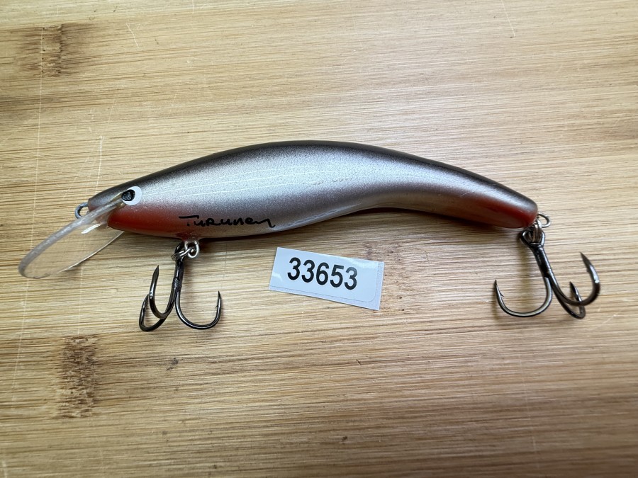 Wobbler, Turus Ukko, Turunen gemarkt, rot/silber/schwarz, 10cm, 12g, ungefischt