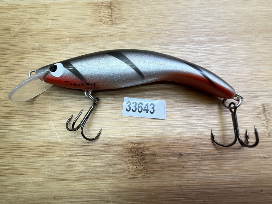 Wobbler, Turus Ukko, Turunen gemarkt, rot/silber/schwarz, 10cm, 12g, ungefischt
