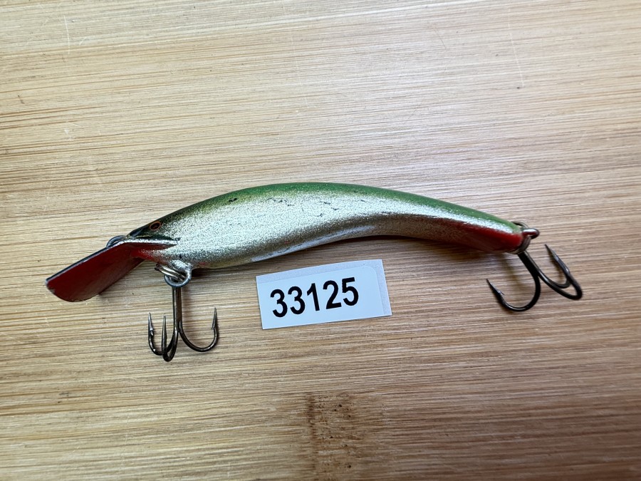 Wobbler, Turus Ukko, Handmade in Finland, rot/gold/dunkelgrün/schwarz, 7cm, 5,00g, ungefischt