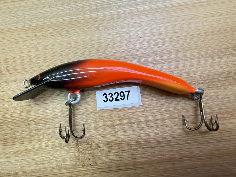 Wobbler, Turus Ukko, Handmade in Finland, gelb/orange/schwarz, 9cm, 11,00g, ungefischt