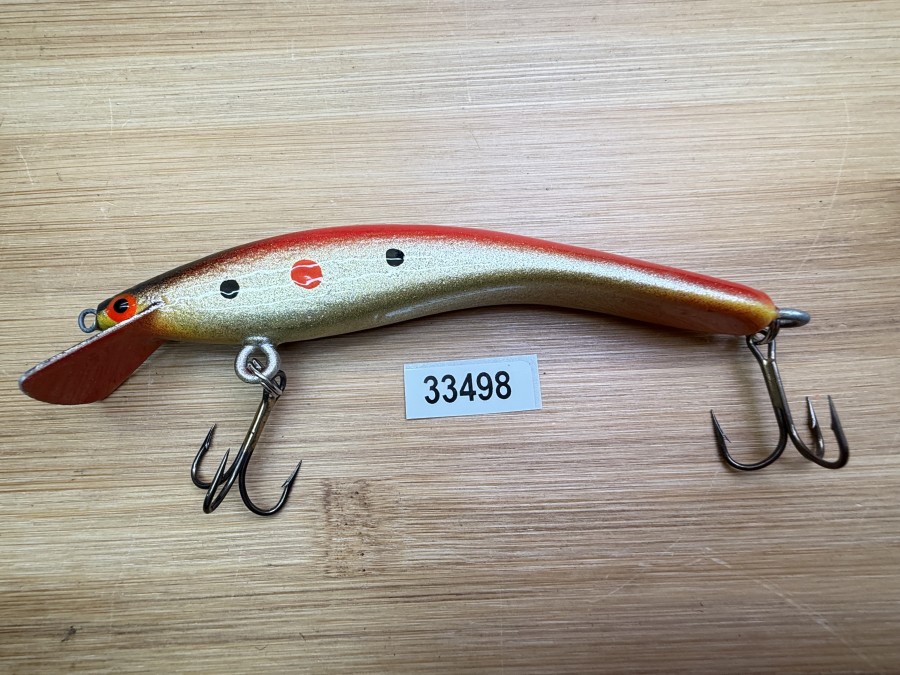 Wobbler, Turus Ukko, Handmade in Finland, rot/creme/grünschwarz, 12cm, 15,00g, ungefischt