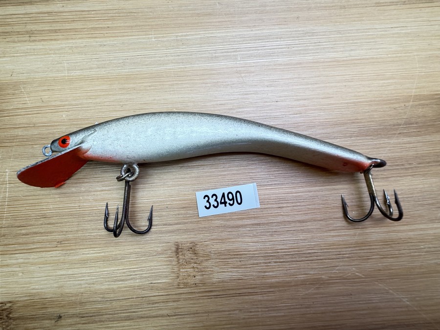 Wobbler, Turus Ukko, Handmade in Finland, orange/beige/schwarz, 12cm, 15,00g, ungefischt