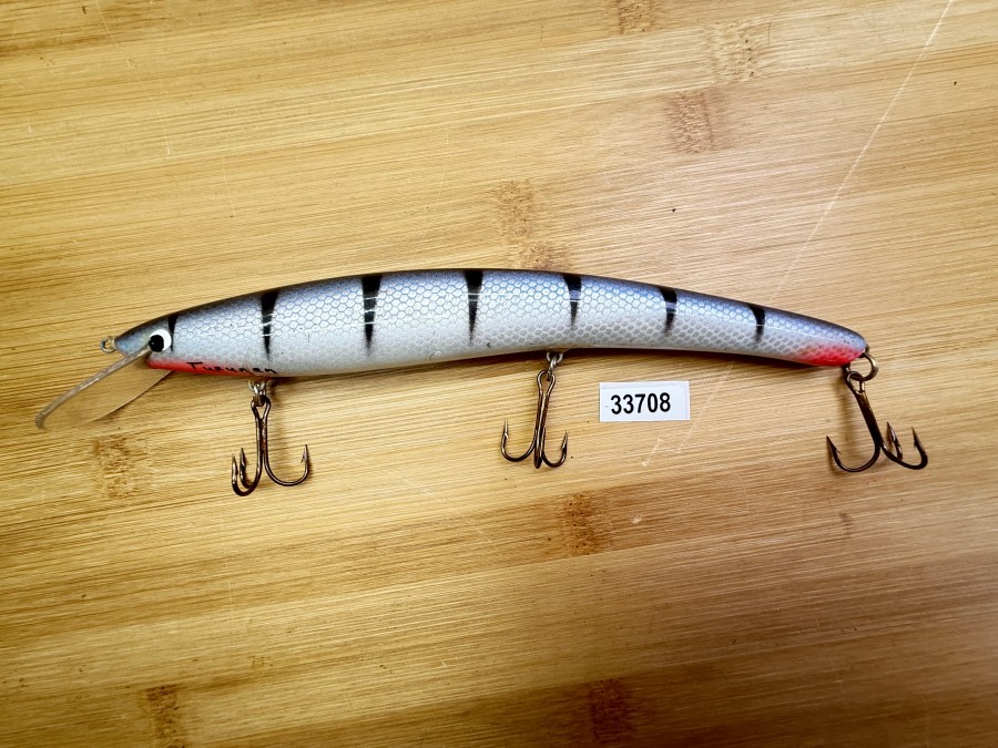 Wobbler, Turus Ukko, Turunen gemarkt, rot/beige/blau/schwarz, 20cm, 36g, ungefischt